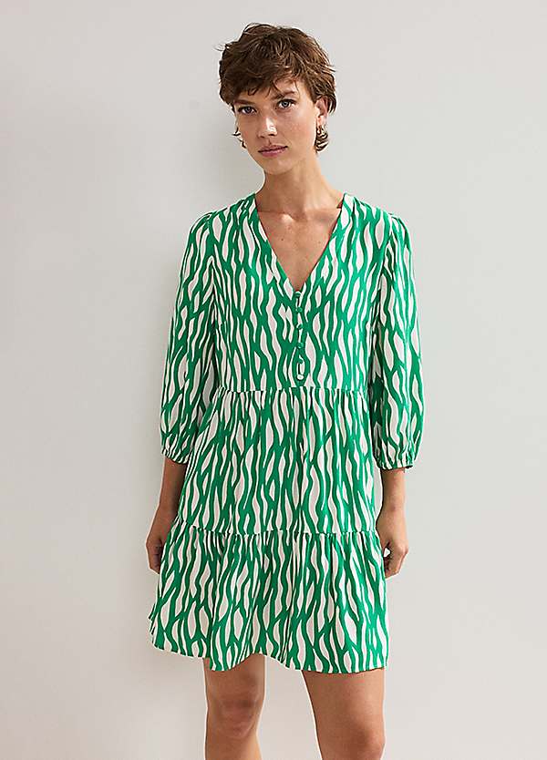 slim fit dress slacks Phase Eight Jacquard Dress UK 14 Green Womenswear main image 1