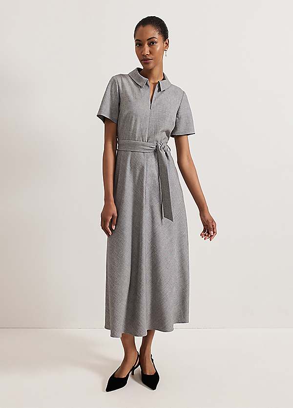 Short sleeve midi shirt dress online