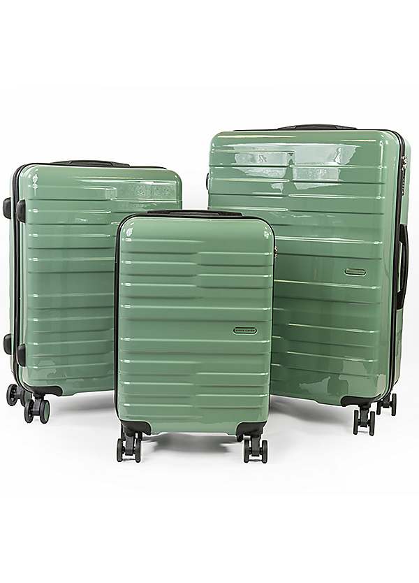 Pierre Cardin Provence Green Lightweight Hardshell Suitcase | Freemans