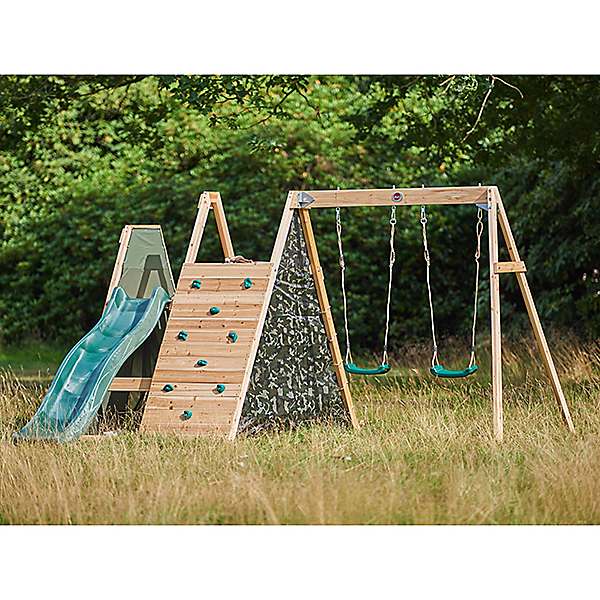 Plum pyramid climbing frame with sale swings