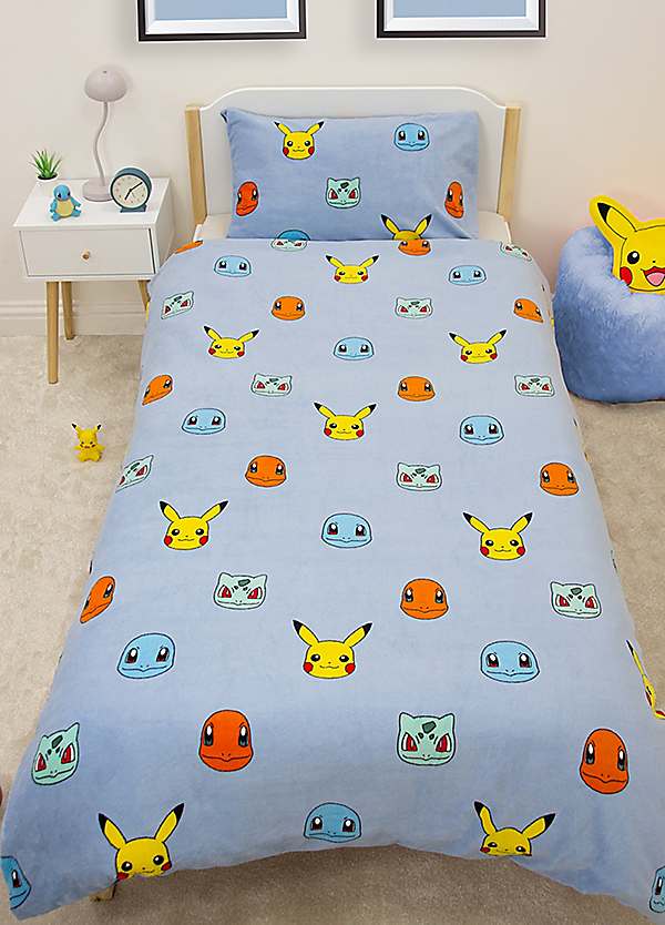 Pokemon Snuggle Fleece Duvet Cover Set Single Freemans