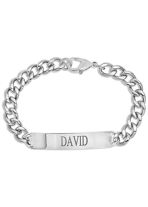 Precious Sentiments Personalised Mens Stainless Steel ID Bracelet Freemans