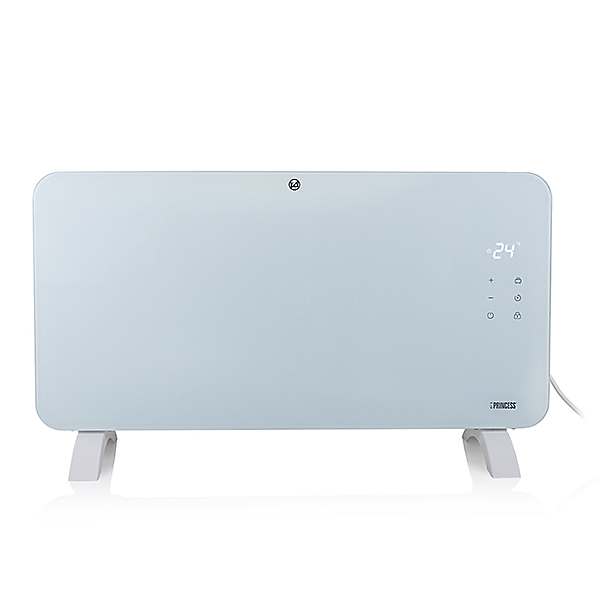 Princess Smart Glass Panel Heater 1500W - White | Freemans