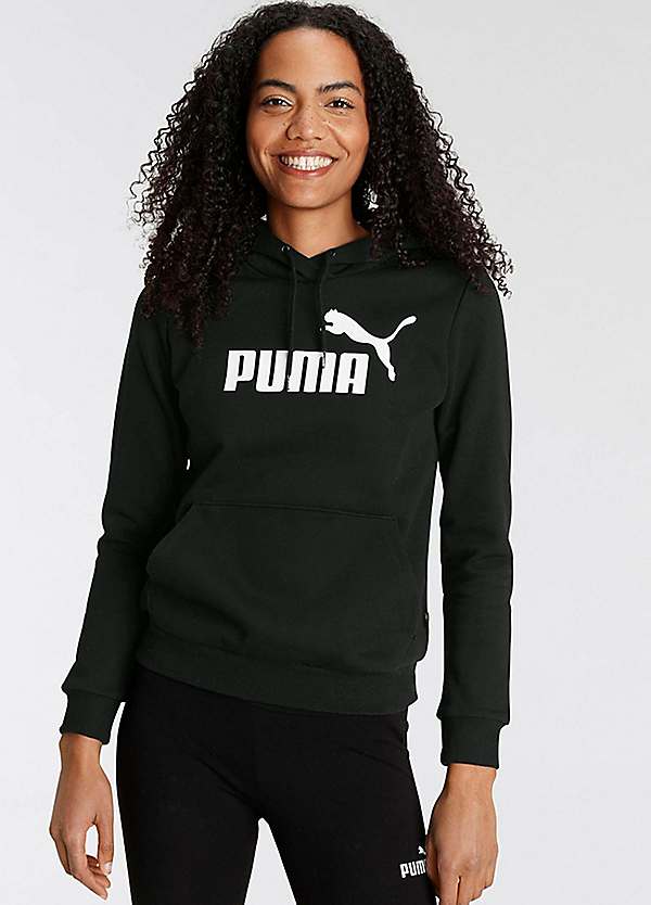 Logo Print Hoodie with Kangaroo Pocket