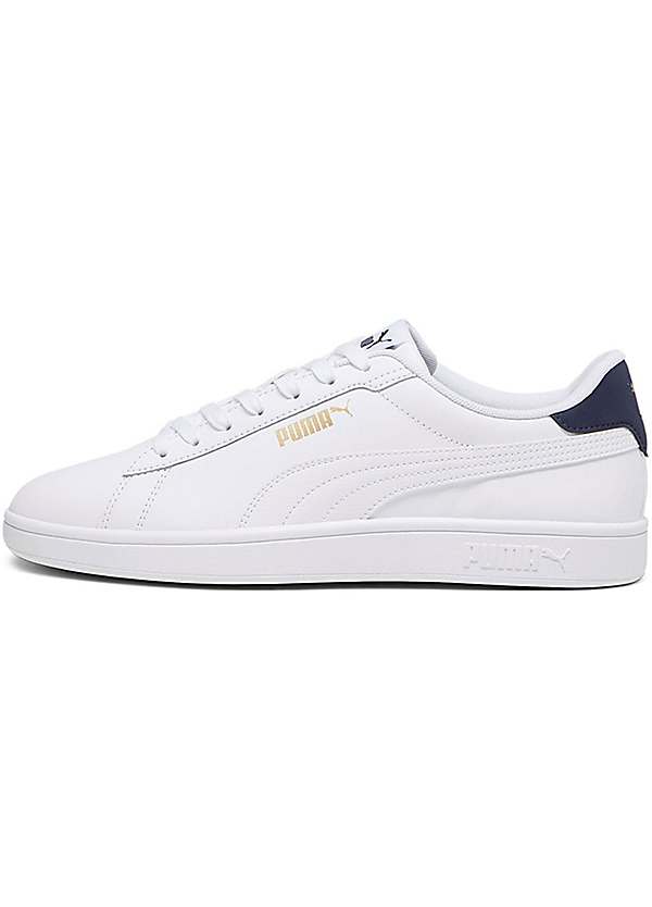 Puma smash cheap trainers white