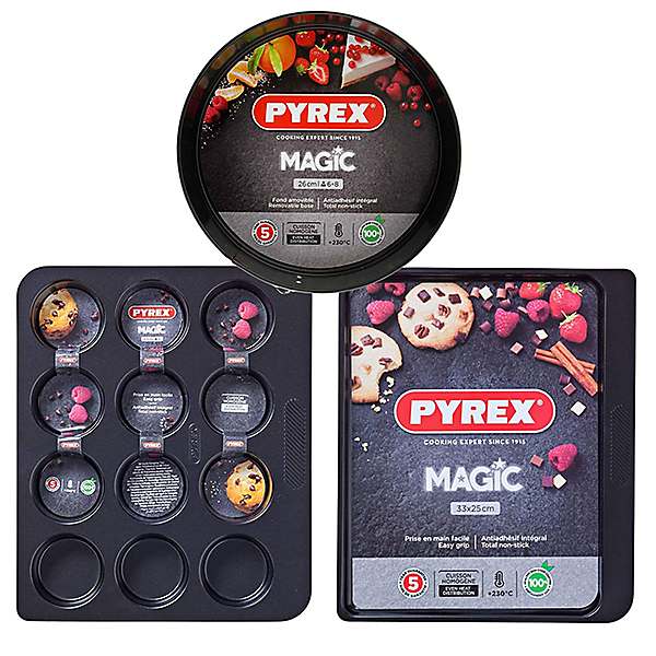 Pyrex Magic Metal Bakeware Bundle -Oven Tray /Cake Tin/ Muffin