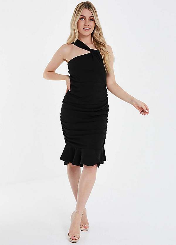 Quiz black hot sale fishtail dress