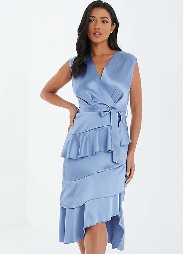 Quiz tie hot sale belt midi dress