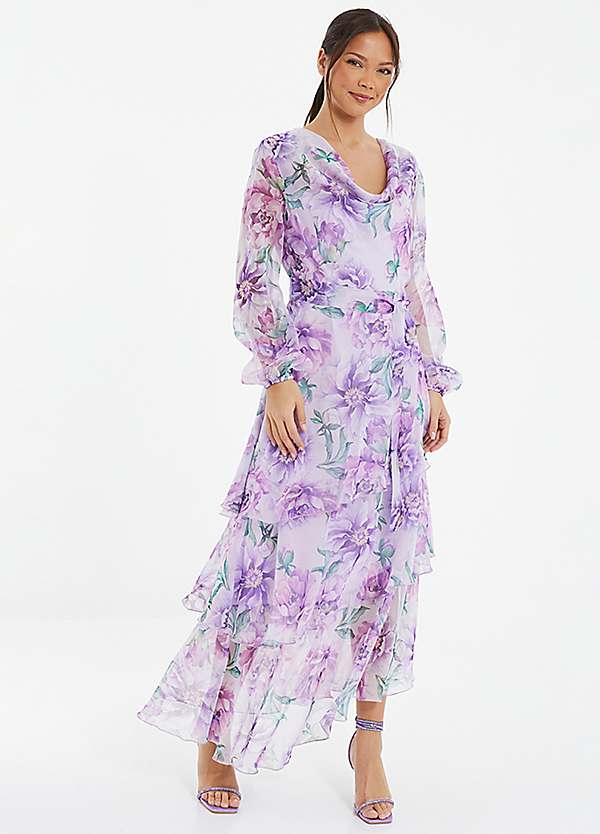 Quiz lilac hot sale maxi dress