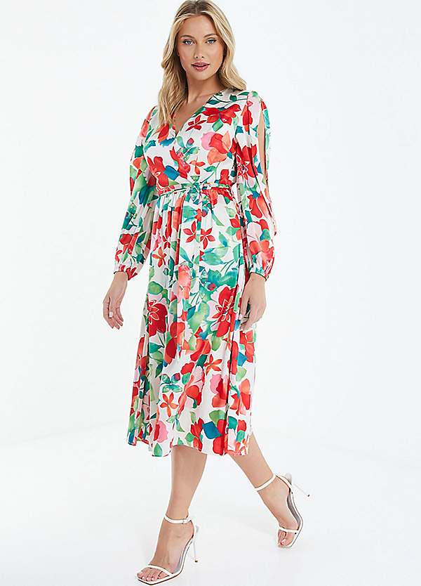 Midi Dresses, Long-Sleeve Floral Wrap & Summer