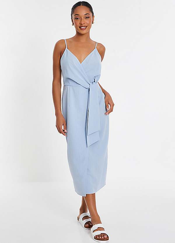 Pale blue linen dress best sale