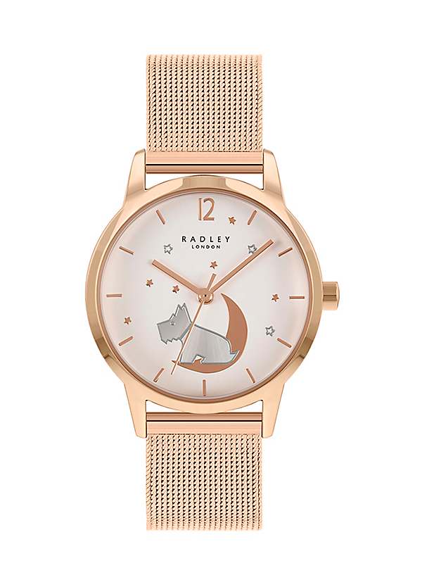 RADLEY LONDON 腕時計 Radley London Ladies Rose Gold Stainless Steel Mesh Dog