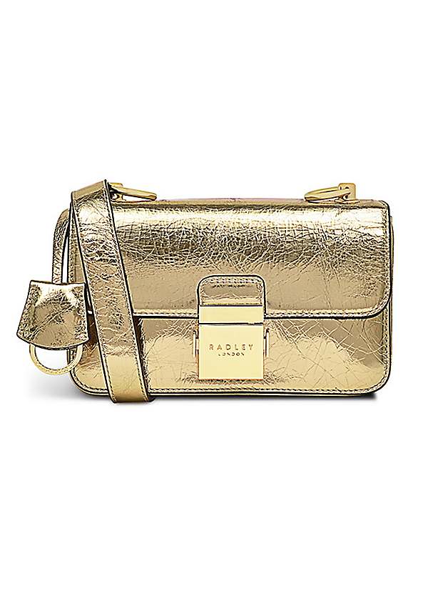 Radley London Yellow Hanley Close Metallic Mini Flapover Cross Body Bag Freemans