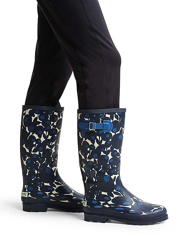 Regatta Women's Orla Berry Bubble Blue Cosy High Wellies Freemans