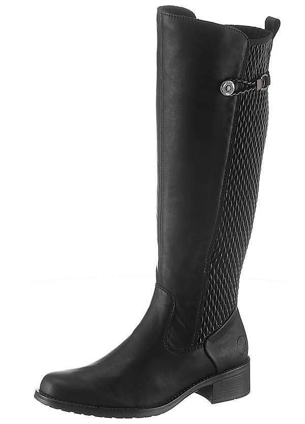 Knee-High Laced Riding Boots with popular Faux Leather Riding Footwear