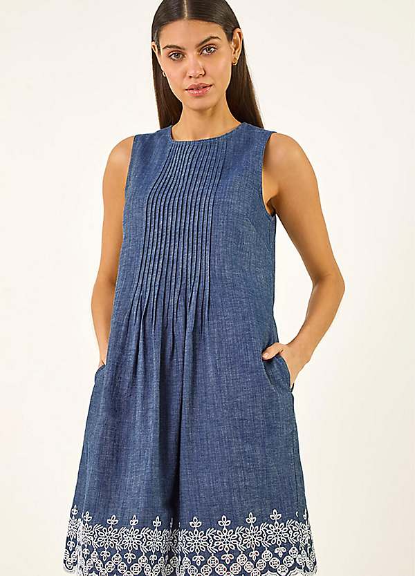 Roman Embroidered Hem Smock Dress | Freemans