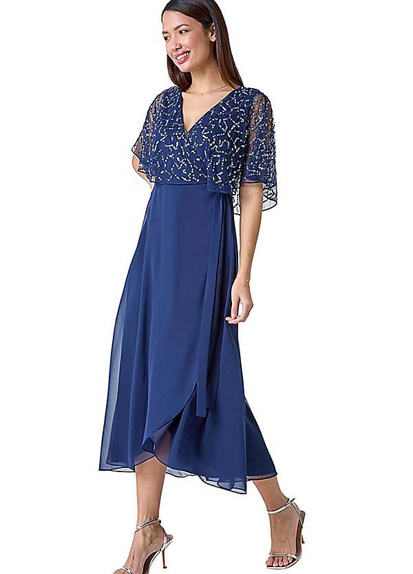 roman blue sequin dress Buy Roman Blue Sequin Sweetheart Stretch Midi Dress from Next USA