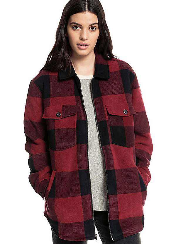 Black and red checkered jacket womens hotsell