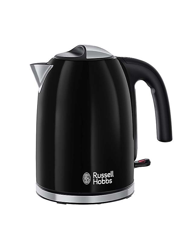 Russell Hobbs RJK1818S 1800 Watt 1.8 Litre Electric Kettle with 360 Degree  Cordless Base (Silver/Black)