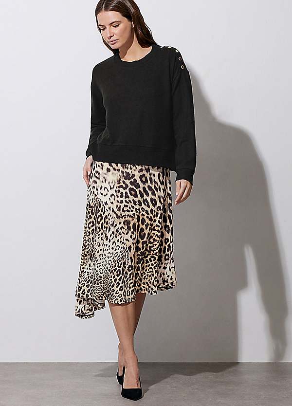 STAR by Julien Macdonald 2-in-1 Leopard Print Midi Dress Freemans