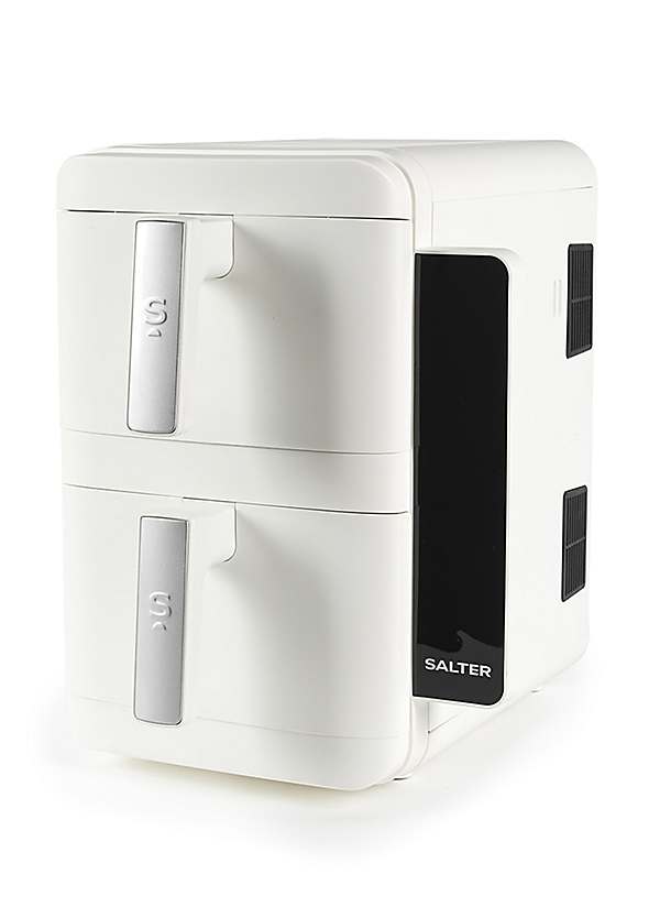 Friteuse à Air Salter VertiCook View – 9L, Double Tiroir, 12 Programmes, Design Vertical Gain De Place