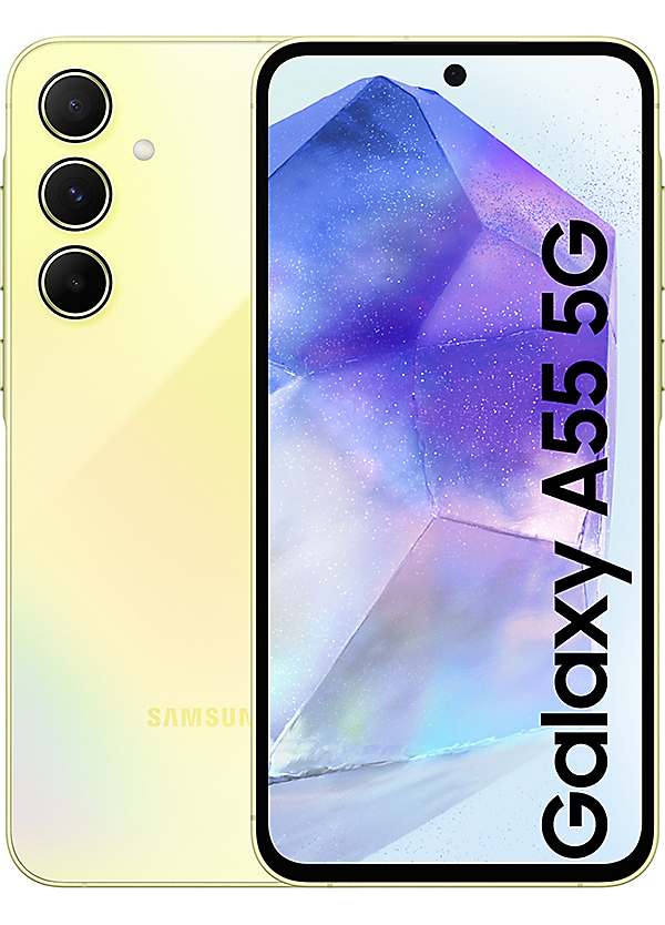 Samsung Galaxy A55 5G 128GB Mobile Phone - Awesome Lemon | Freemans