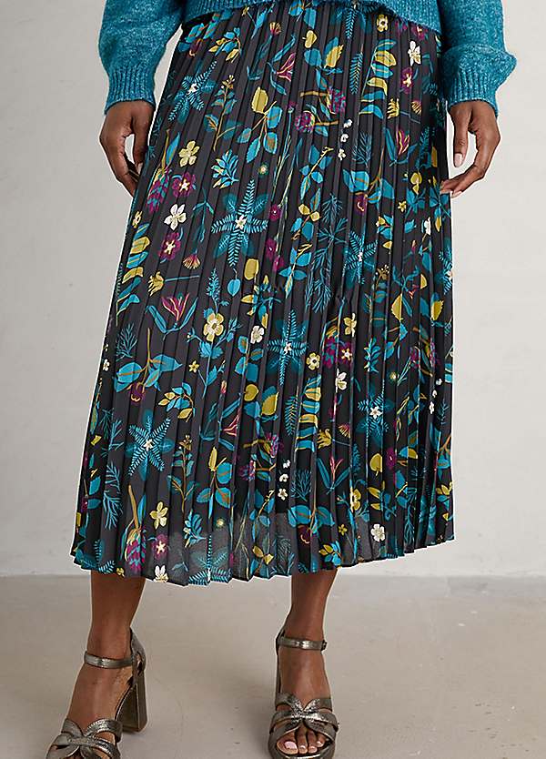 Heatherbank Midi Skirt - Fully pleated A-line skirt - Seasalt Cornwall