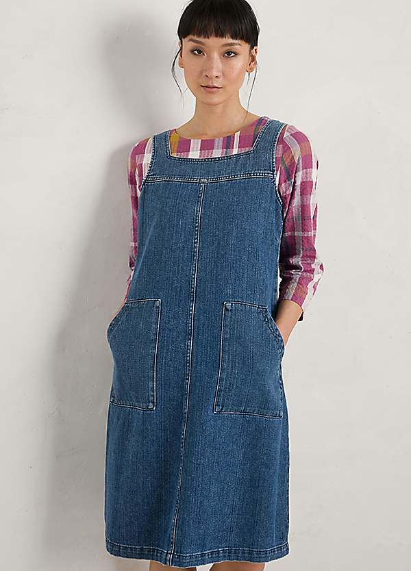 seasalt cornwall denim dress Barrepta Cove Denim Pinafore Dress