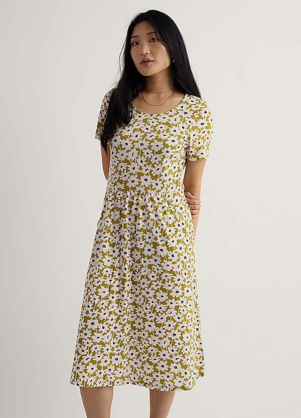 seasalt fit and flare dress Seasalt Cornwall Dress Seasalt Women's Sleeveless Vila Sunflower Blue Fit & Flare Dress