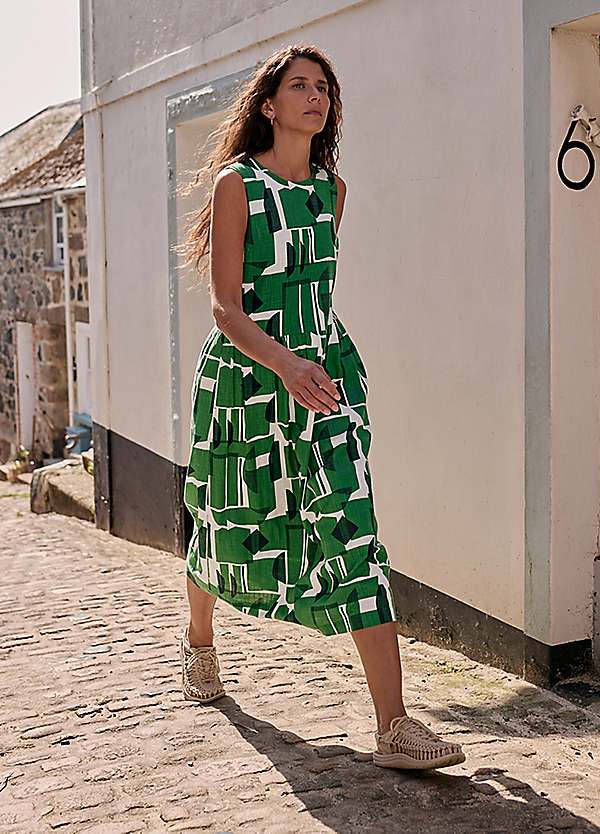 Seasalt Cornwall Green Brouse Sleeveless Dress | Freemans