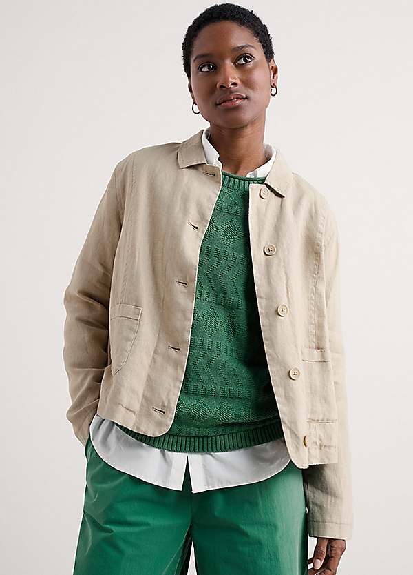 Seasalt Cornwall Natural Arame Linen Jacket | Freemans