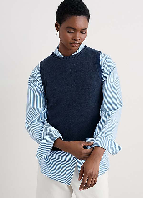 ベスト/ジレ Cording Embroidery Vest - navy Holebrook Sweden Conny Full-zip Windproof Gilet Vest – Katherine