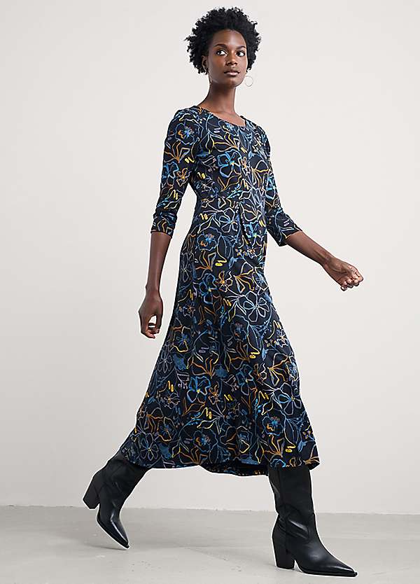 veronica midi dress Seasalt Cornwall Navy Veronica Midi Dress