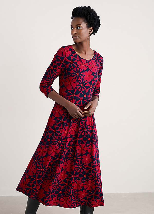 Seasalt Cornwall Red Veronica Midi Dress | Freemans
