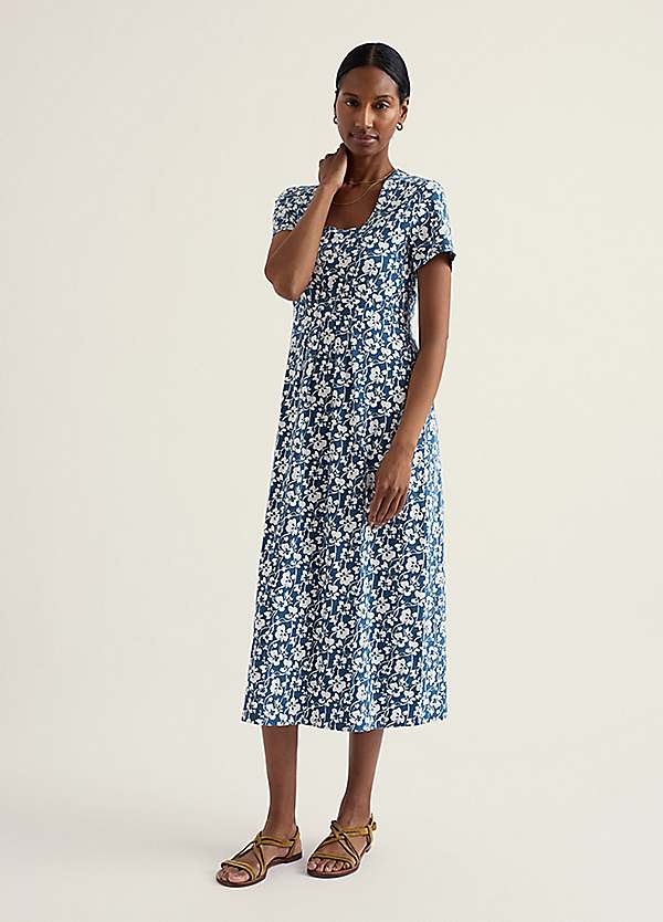 Midi Dress Seasalt Clothing Sale Seasalt Cornwall Seed Packet Short Sleeve Midi Dress Blue