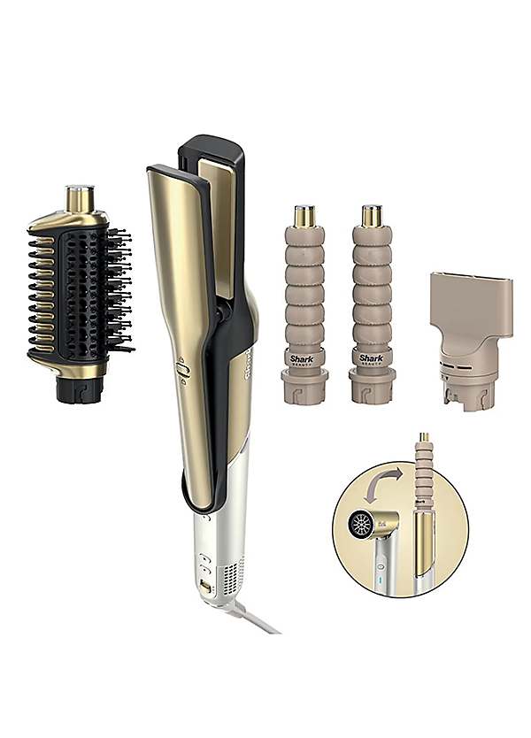 Shark FlexStyle ヘアドライヤー ゴールド Shark Glam Straight & Waves Multi-Styler HD6041SUK - Gold | Freemans