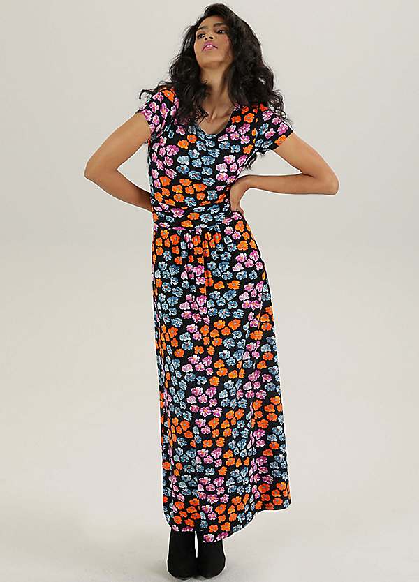 Short Sleeve Floral Print Maxi Dress by Aniston | Freemans Short Sleeve Floral Print Maxi Dress by Aniston | Freemans