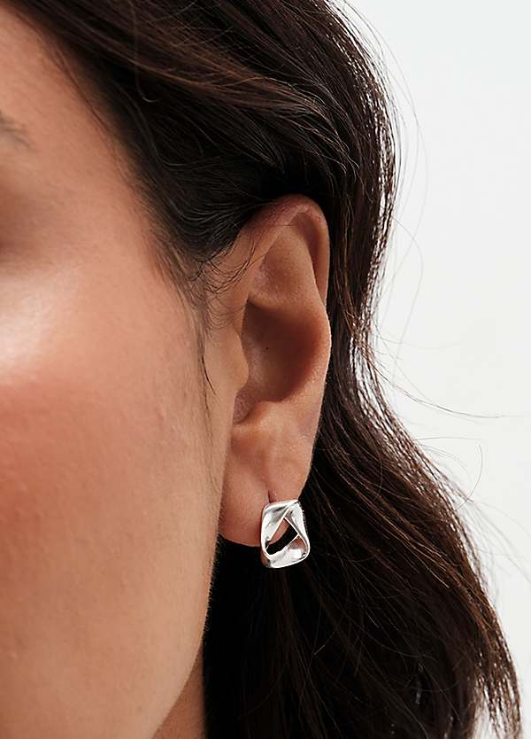 Simply Silver Sterling Silver 925 Polished Open Fluid Knot Stud