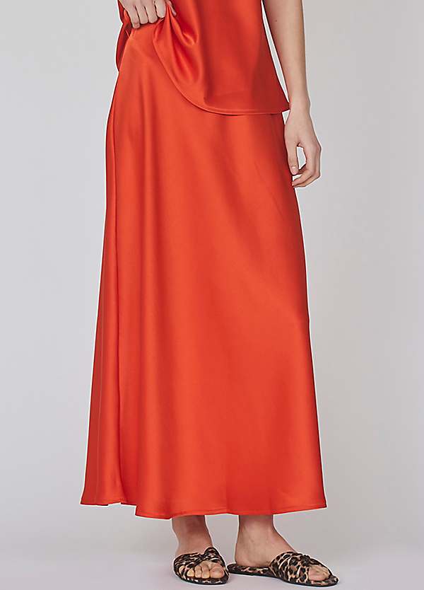 Sisters Point Long Loose Satin Skirt