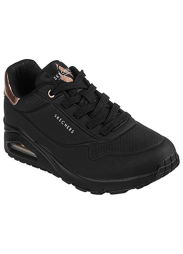 Skechers Black Durabuck Uno 41 Golden Air Trainers