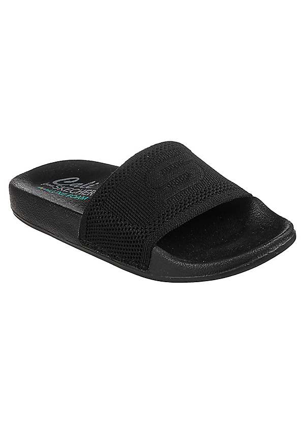 Skechers Black Pop Ups Undisturbed Sandals Freemans