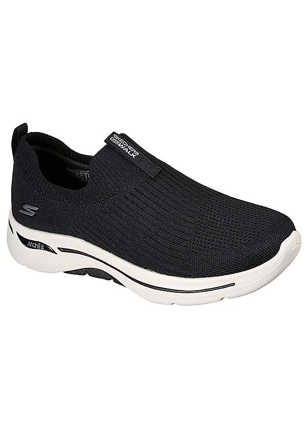 Skechers stretch knit slip on sale