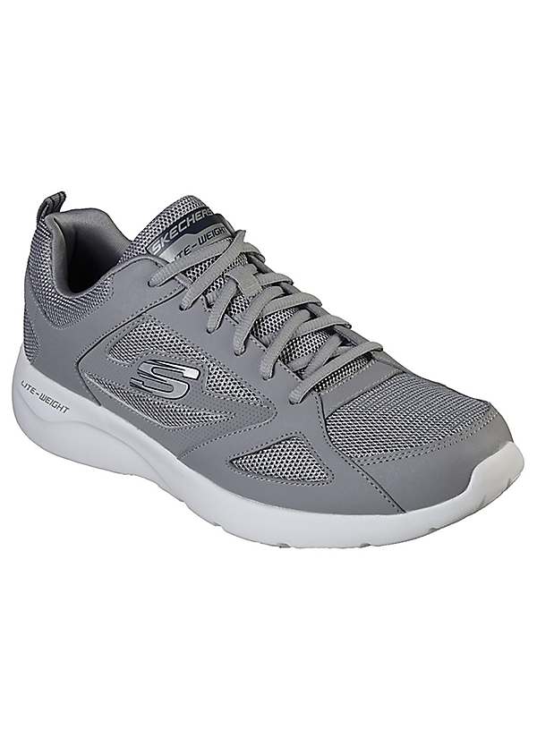 Skechers Grey Dynamight 2.0 Lace Up Memory Foam Trainers