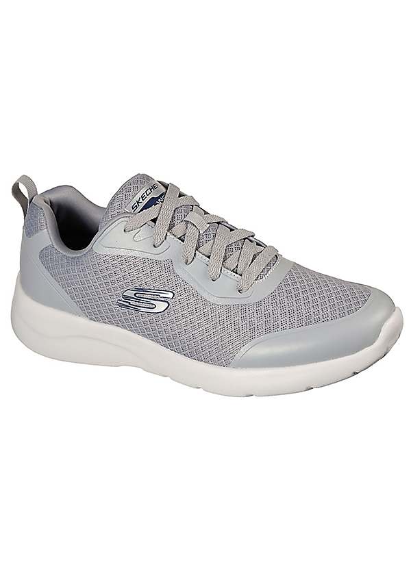 Skechers Men s Grey Dynamite 2.0 Mesh Lace Up Trainers Freemans