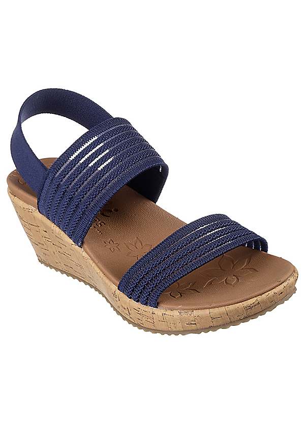 Skechers Navy Beverlee Sheer Sandals