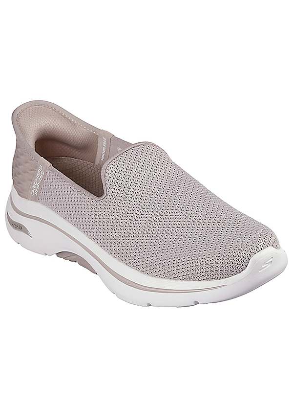 Skechers Taupe Go Walk Arch 2.0 Slip Ins