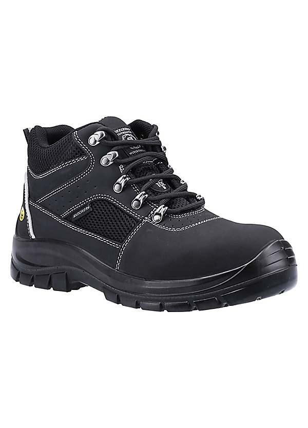 Skechers Work Mens Black Trophus Letic Steel Saftey Toe Boots