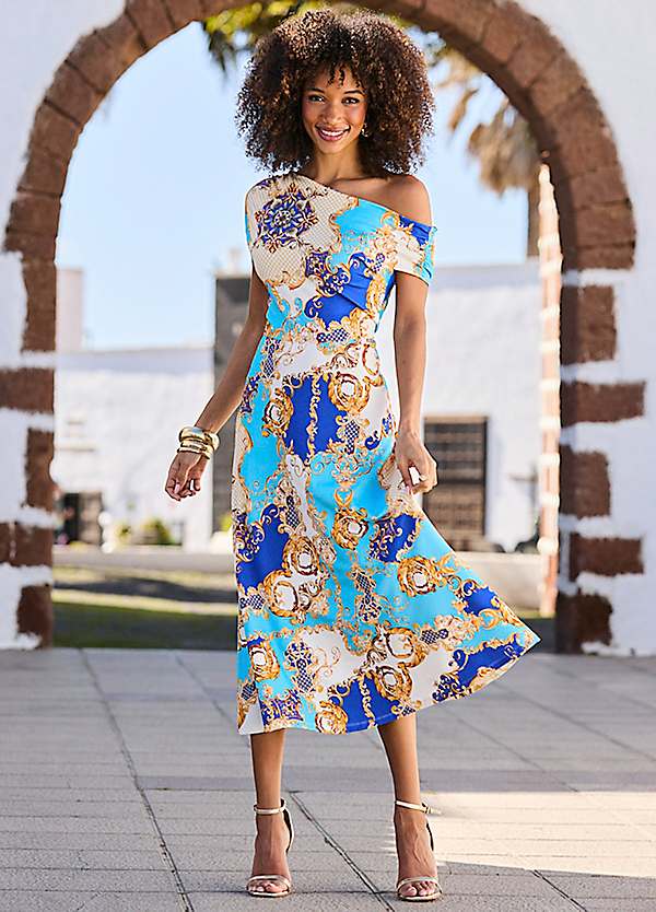 green emerald velvet dress Women's Daniel Fit and Flare Cold Shoulder Sleeved Mesh Silk Long Length Dress S/M/L/Customize Pale Blue Mean Blvd Pale Blue / M