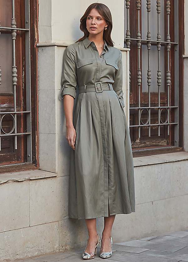 slim fit dress slacks Redbat Women's Green Utility Dress main image 0