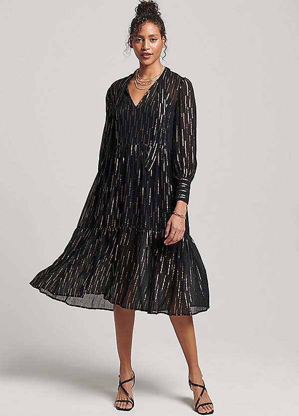 Superdry Studios Tiered Midi Dress